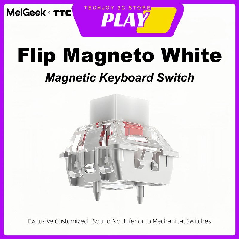 Gaming Keyboard Nearby - MelGeek x TTC Flip Magneto White