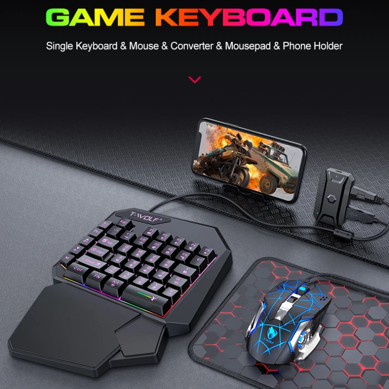 T-WOLF TF900 Set trono tastier - Gaming Keyboard Mini recensione e prezzo