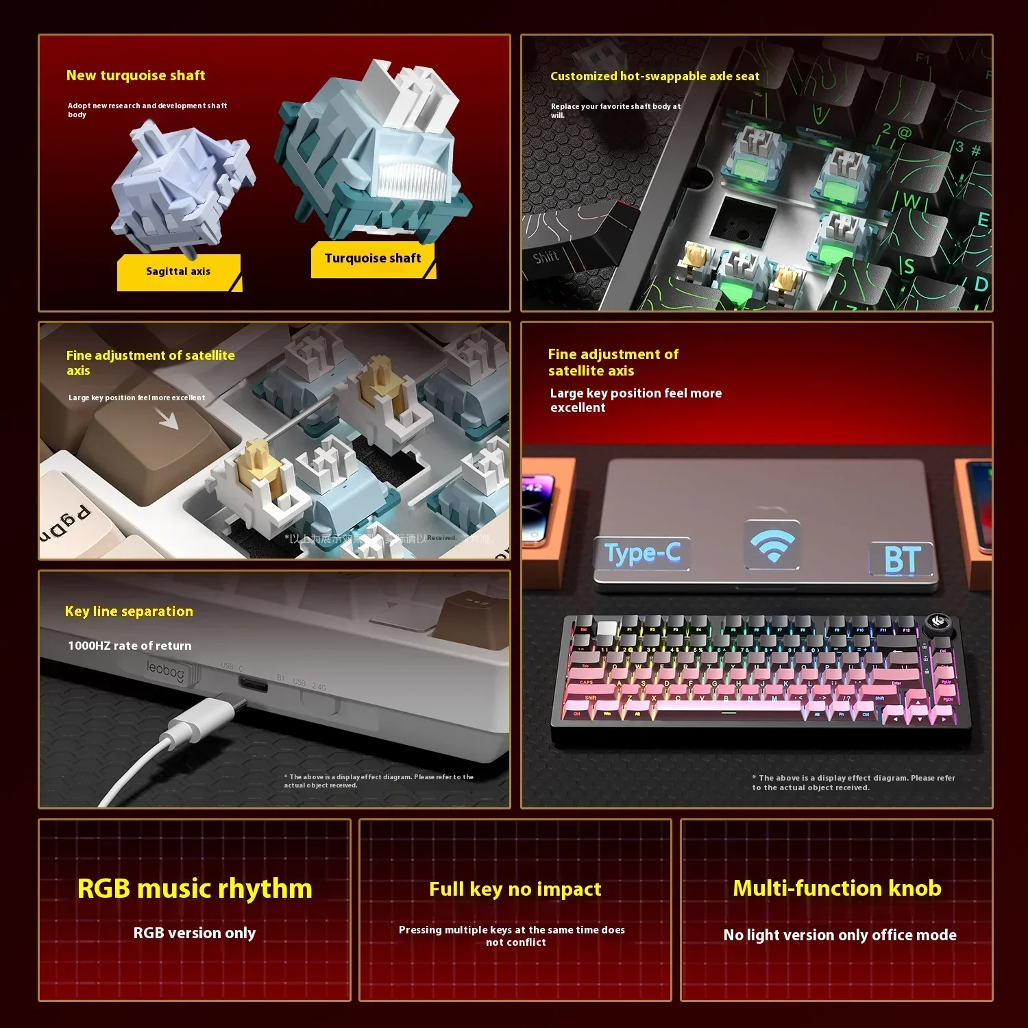 Nuovi Colori LEOBOG Hi75 HI75C - Gaming Keyboard Mini recensione e prezzo
