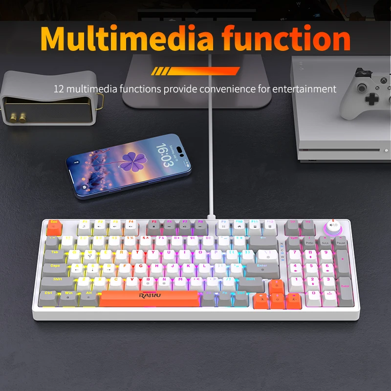 Tastiera da gioco cablata GK98 - Keyboard Gaming Blue Switch recensione e prezzo