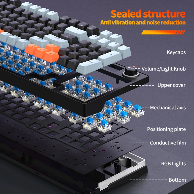 Tastiera da gioco cablata GK98 - Keyboard Gaming Blue Switch recensione e prezzo